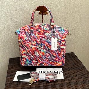 💖💖BRAHMIN💖💖Large Duxbury Satchel DISCO MELBOURNE COLLECTION 🧡💜❤️💙💖